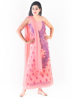 Load image into Gallery viewer, Seva Chikan Hand Embroidered purple Cotton Lucknowi Chikankari Unstitched Suit Piece-SCL1497