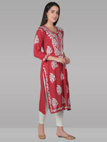 Load image into Gallery viewer, Seva Chikan Hand Embroidered Modal Cotton Lucknowi Chikankari Kurta