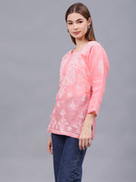 Load image into Gallery viewer, Seva Chikan Hand Embroidered Terivoil Cotton Lucknowi Chikan Top