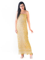 Load image into Gallery viewer, Seva Chikan Hand Embroidered Yellow Georgette Lucknowi Chikankari Unstitched Suit Piece-SCL1608
