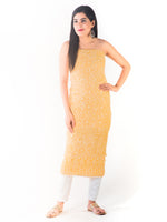 Load image into Gallery viewer, Seva Chikan Hand Embroidered Mustard Georgette Lucknowi Chikankari Unstitched Suit Piece-SCL1606