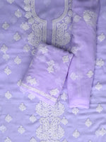 Load image into Gallery viewer, Seva Chikan Hand Embroidered Georgette Lucknowi Chikankari Unstitched Suit Piece