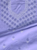 Load image into Gallery viewer, Seva Chikan Hand Embroidered Mauve Cotton Lucknowi Chikankari Unstitched Suit Piece-SCL13014