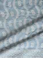 Load image into Gallery viewer, Seva Chikan Hand Embroidered Grey Cotton Lucknowi Chikankari Unstitched Suit Piece-SCL13089