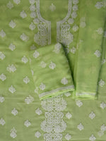 Load image into Gallery viewer, Seva Chikan Hand Embroidered Georgette Lucknowi Chikankari Unstitched Suit Piece