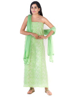 Load image into Gallery viewer, Seva Chikan Hand Embroidered Light Green Cotton Lucknowi Chikankari Unstitched Suit Piece-SCL1408