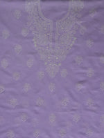 Load image into Gallery viewer, Seva Chikan Hand Embroidered Mauve Cotton Lucknowi Chikankari Unstitched Suit Piece-SCL13059