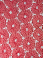 Load image into Gallery viewer, Seva Chikan Hand Embroidered Peach Georgette Lucknowi Chikankari Unstitched Suit Piece-SCL1594