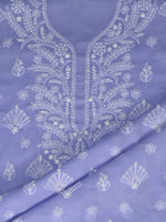 Load image into Gallery viewer, Seva Chikan Hand Embroidered Mauve Cotton Lucknowi Chikankari Unstitched Suit Piece-SCL13051