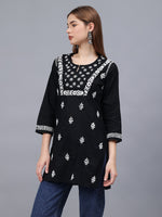 Load image into Gallery viewer, Seva Chikan Hand Embroidered Cotton Lucknowi Chikankari Top