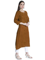 Load image into Gallery viewer, Seva Chikan Hand Embroidered Rayon Lucknowi Chikankari Kurta