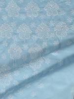 Load image into Gallery viewer, Seva Chikan Hand Embroidered Blue Cotton Lucknowi Chikankari Unstitched Suit Piece-SCL13084