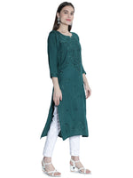 Load image into Gallery viewer, Seva Chikan Hand Embroidered Rayon Lucknowi Chikankari Kurta