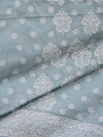 Load image into Gallery viewer, Seva Chikan Hand Embroidered Grey Cotton Lucknowi Chikankari Unstitched Suit Piece-SCL13088