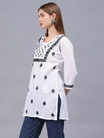 Load image into Gallery viewer, Seva Chikan Hand Embroidered Cotton Lucknowi Chikankari Top