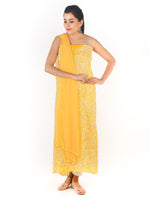 Load image into Gallery viewer, Seva Chikan Hand Embroidered Yellow Cotton Lucknowi Chikankari Unstitched Suit Piece-SCL1696