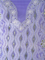 Load image into Gallery viewer, Seva Chikan Hand Embroidered Light Blue Georgette Lucknowi Chikankari Unstitched Suit Piece-SCL1603