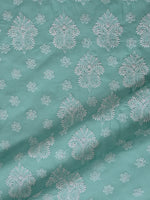 Load image into Gallery viewer, Seva Chikan Hand Embroidered Sea Green Cotton Lucknowi Chikankari Unstitched Suit Piece-SCL13087