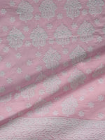 Load image into Gallery viewer, Seva Chikan Hand Embroidered Pink Cotton Lucknowi Chikankari Unstitched Suit Piece-SCL13096