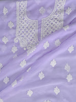 Load image into Gallery viewer, Seva Chikan Hand Embroidered Georgette Lucknowi Chikankari Unstitched Suit Piece