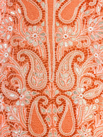 Load image into Gallery viewer, Seva Chikan Hand Embroidered Orange Cotton Lucknowi Chikan Unstitched Suit Piece-SCL1642