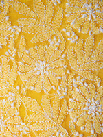 Load image into Gallery viewer, Seva Chikan Hand Embroidered Yellow Georgette Lucknowi Chikankari Unstitched Suit Piece-SCL1631