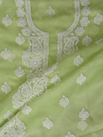 Load image into Gallery viewer, Seva Chikan Hand Embroidered Georgette Lucknowi Chikankari Unstitched Suit Piece