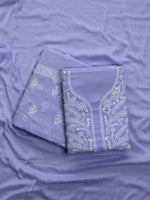 Load image into Gallery viewer, Seva Chikan Hand Embroidered Mauve Cotton Lucknowi Chikankari Unstitched Suit Piece-SCL13051