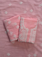 Load image into Gallery viewer, Seva Chikan Hand Embroidered Georgette Lucknowi Chikankari Unstitched Suit Piece