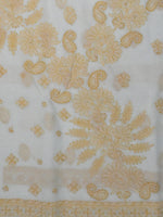 Load image into Gallery viewer, Seva Chikan Hand Embroidered Cream Terivoil Cotton Lucknowi Chikankari Unstitched Suit Piece-SCL13039