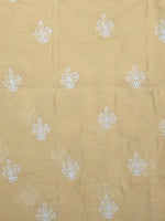 Load image into Gallery viewer, Seva Chikan Hand Embroidered Beige Terivoil Cotton Lucknowi Chikankari Unstitched Suit Piece-SCL13044