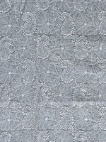 Load image into Gallery viewer, Seva Chikan Hand Embroidered Grey Terivoil Cotton Lucknowi Chikankari Unstitched Suit Piece-SCL13021