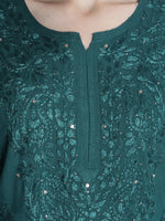 Load image into Gallery viewer, Seva Chikan Hand Embroidered Rayon Lucknowi Chikankari Kurta