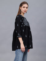 Load image into Gallery viewer, Seva Chikan Hand Embroidered Cotton Lucknowi Chikan Top