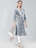 Load image into Gallery viewer, Seva Chikan Hand Embroidered Rayon Lucknowi Chikankari Kurta