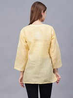 Load image into Gallery viewer, Seva Chikan Hand Embroidered Terivoil Cotton Lucknowi Chikan Top