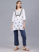 Load image into Gallery viewer, Seva Chikan Hand Embroidered Cotton Lucknowi Chikankari Top