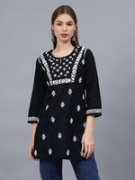 Load image into Gallery viewer, Seva Chikan Hand Embroidered Cotton Lucknowi Chikankari Top