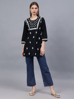 Load image into Gallery viewer, Seva Chikan Hand Embroidered Cotton Lucknowi Chikankari Top