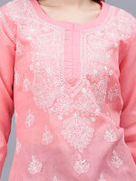 Load image into Gallery viewer, Seva Chikan Hand Embroidered Terivoil Cotton Lucknowi Chikan Top