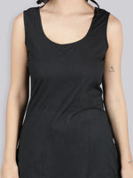 Load image into Gallery viewer, Seva Chikan Cotton Long Slips Combo Of Black (Pack of 2)
