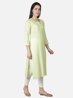 Load image into Gallery viewer, Seva Chikan Hand Embroidered Cotton Lucknowi Chikankari Kurta