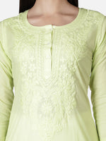 Load image into Gallery viewer, Seva Chikan Hand Embroidered Cotton Lucknowi Chikankari Kurta