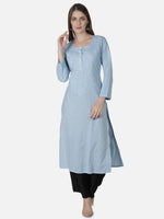 Load image into Gallery viewer, Seva Chikan Hand Embroidered Cotton Lucknowi Chikankari Kurta