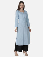 Load image into Gallery viewer, Seva Chikan Hand Embroidered Cotton Lucknowi Chikankari Kurta