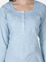 Load image into Gallery viewer, Seva Chikan Hand Embroidered Cotton Lucknowi Chikankari Kurta