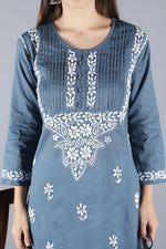 Load image into Gallery viewer, Seva Chikan Hand Embroidered Cotton Chikankari kurta