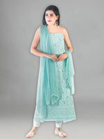 Load image into Gallery viewer, Seva Chikan Hand Embroidered Cotton Lucknowi Chikankari Unstitched Suit Piece