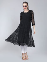 Load image into Gallery viewer, Seva Chikan Hand Embroidered Georgette Lucknowi Chikankari Anarkali