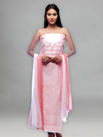 Load image into Gallery viewer, Seva Chikan Hand Embroidered White Cotton Lucknowi Chikankari Unstitched Suit Piece- SCL0011